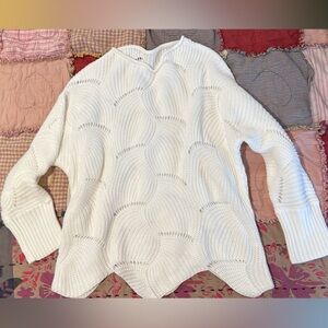 Elegant White Knit Sweater